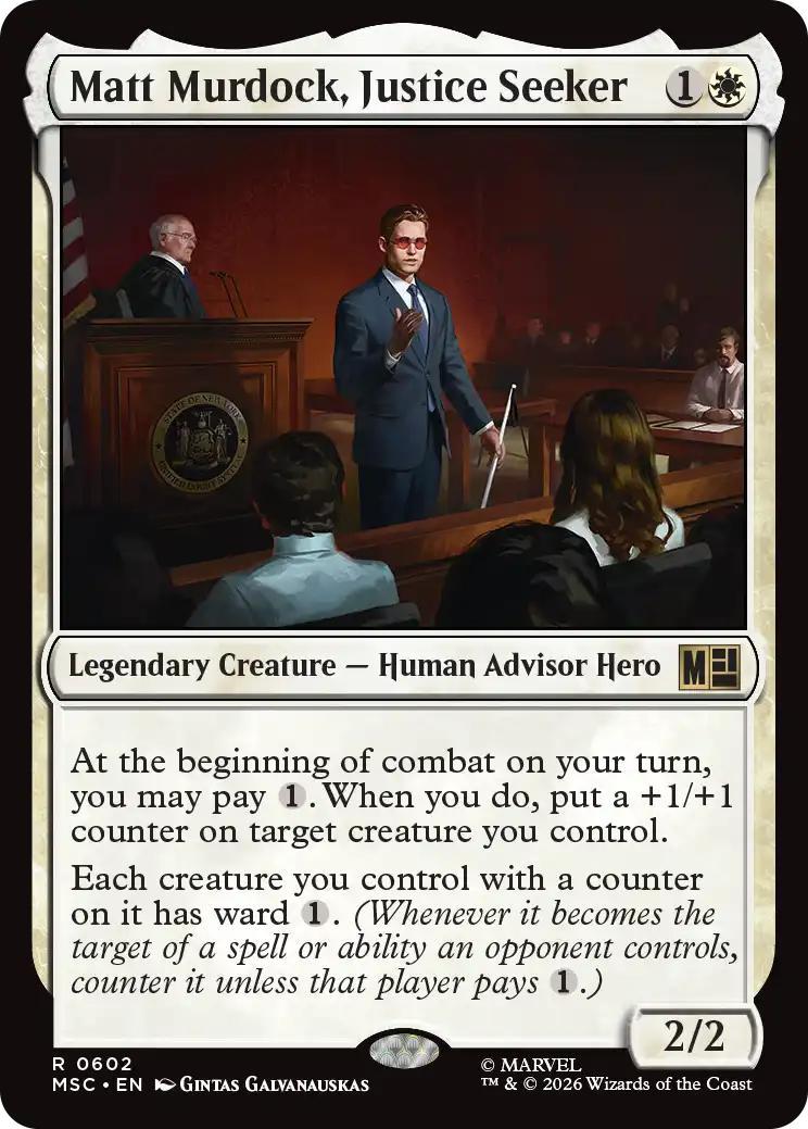 Matt Murdock, Justice Seeker [602] [Jumpstart] [Marvel Super Heroes: Commander] [Non-Foil]
