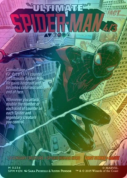 Miles Morales // Ultimate Spider-Man [234] [Borderless] [Classic Comic] [Marvel's Spider-Man] [Foil]