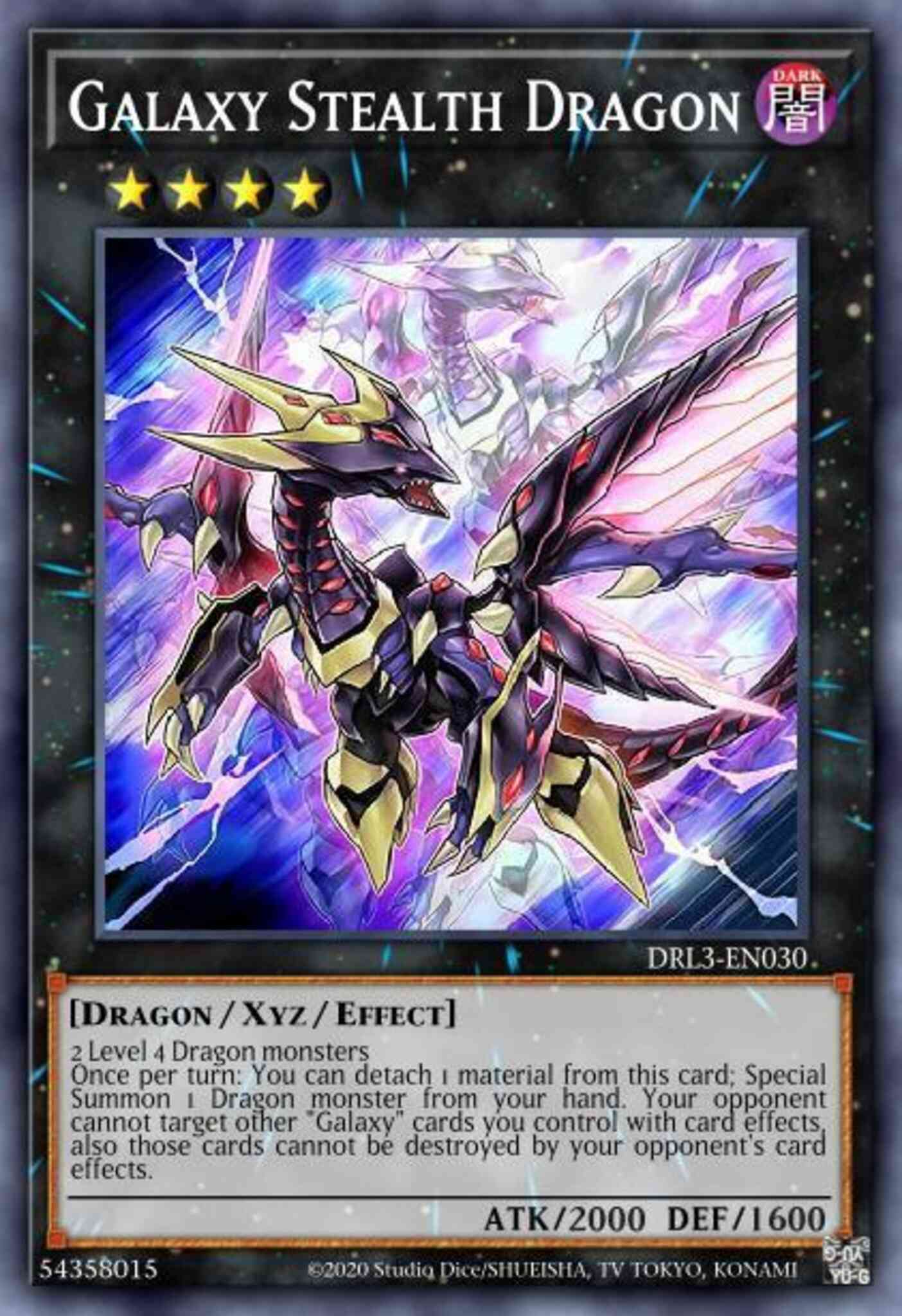 Galaxy Stealth Dragon - DRL3-EN030 - Secret Rare - 1st Edition
