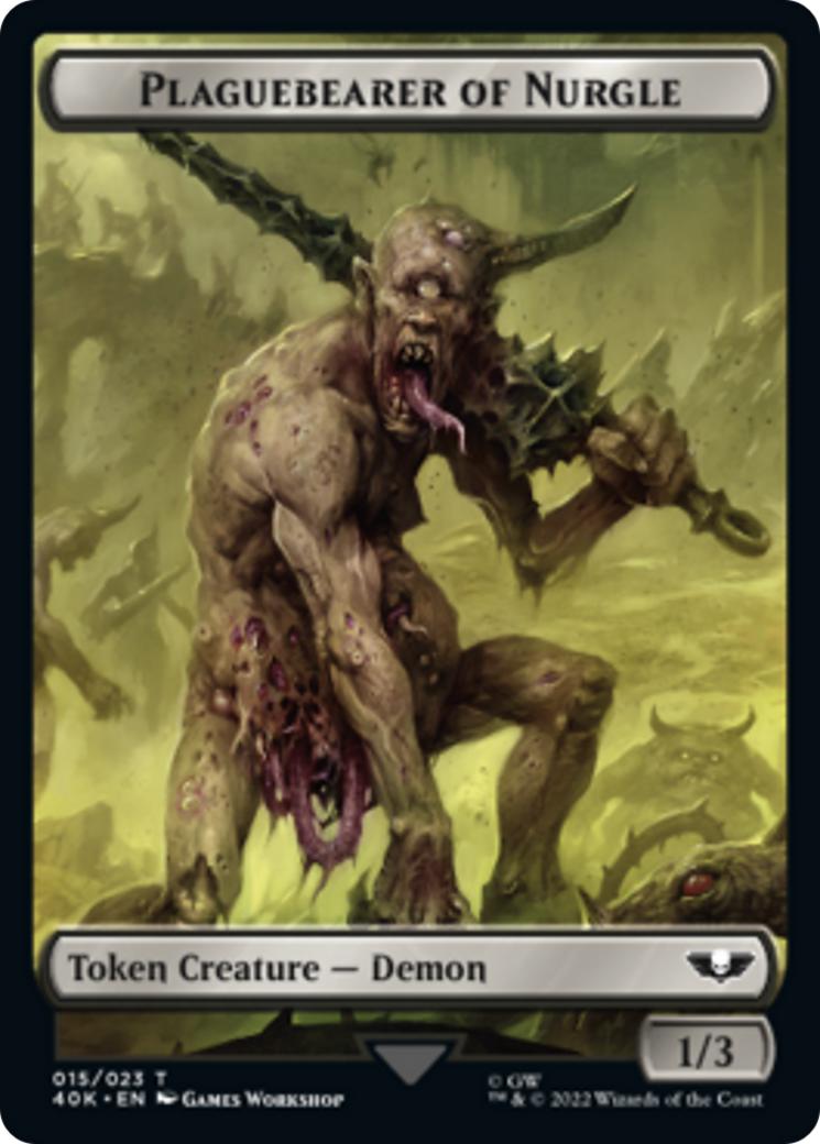 Astartes Warrior Token (12) // Plaguebearer of Nurgle Token (15) [Universes Beyond: Warhammer 40,000: Tokens] [Non-Foil]
