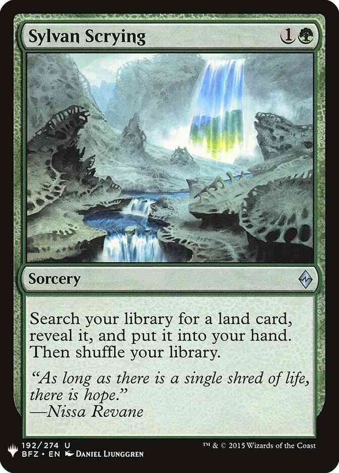 Sylvan Scrying [BFZ-192] [The List] [Non-Foil]