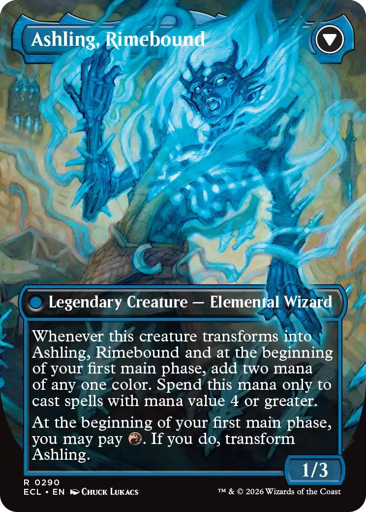 Ashling, Rekindled // Ashling, Rimebound [290] [Borderless] [Lorwyn Eclipsed] [Non-Foil]
