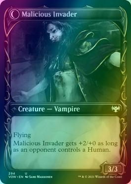 Innocent Traveler // Malicious Invader [294] [Fang Frame Showcase] [Innistrad: Crimson Vow] [Foil]
