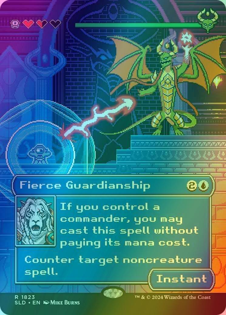 Fierce Guardianship [1823] [Borderless] [Extra Life 2024] [Secret Lair Drop] [Foil]
