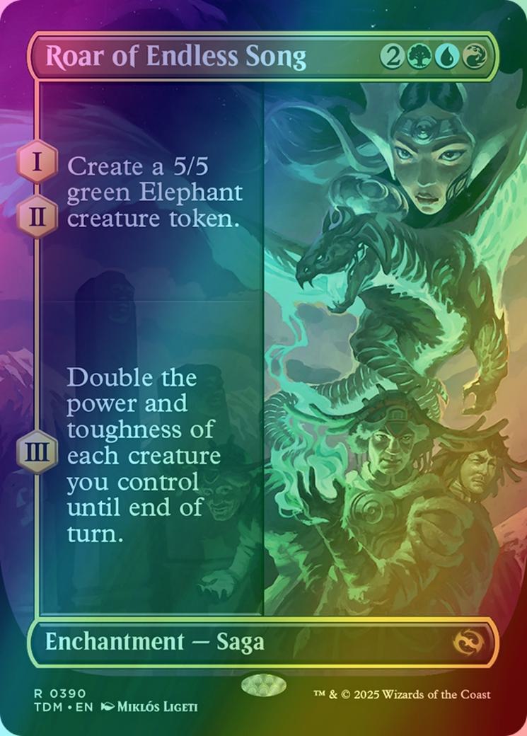 Roar of Endless Song [390] [Borderless] [Tarkir: Dragonstorm] [Foil]