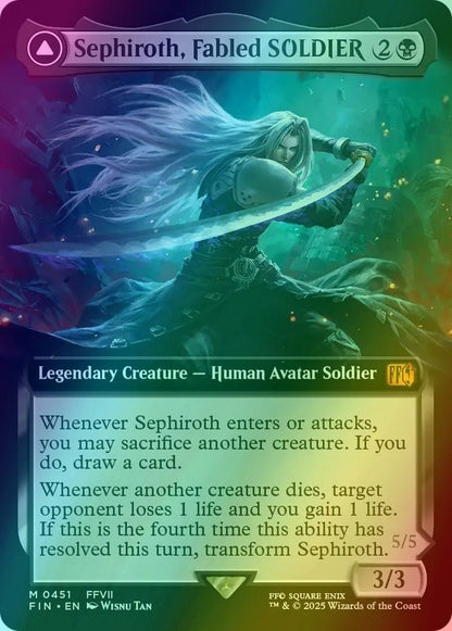Sephiroth, Fabled SOLDIER // Sephiroth, One-Winged Angel [451] [Extended Art] [FINAL FANTASY] [Foil]