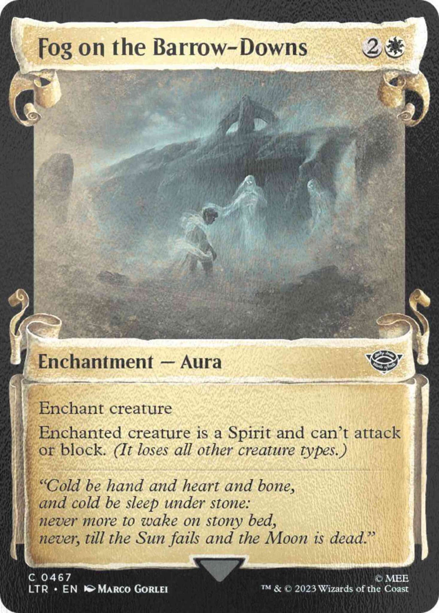 Fog on the Barrow-Downs [467] [Scrolls Showcase] [The Lord of the Rings: Tales of Middle-earth] [Silver Foil]