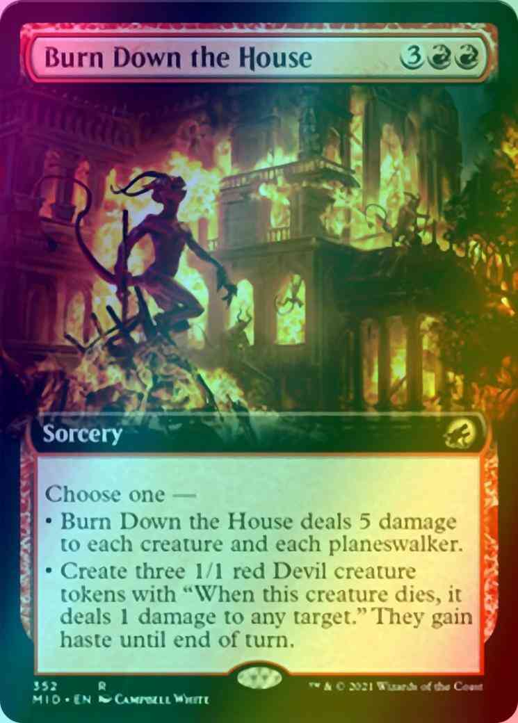 Burn Down the House [352] [Extended Art] [Innistrad: Midnight Hunt] [Foil]