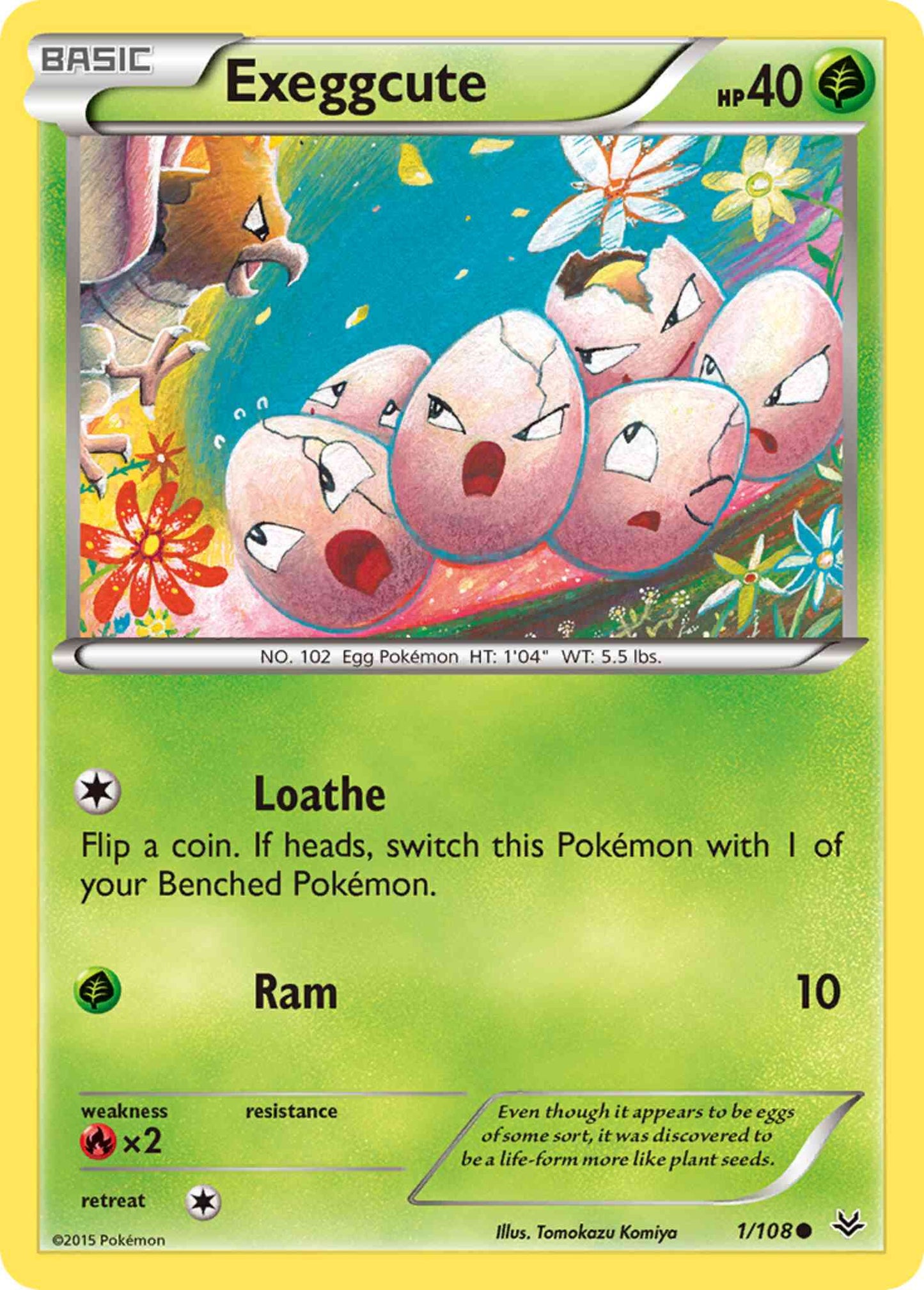 Exeggcute - 1/108 - Common [xy6-1] [Reverse Holo]
