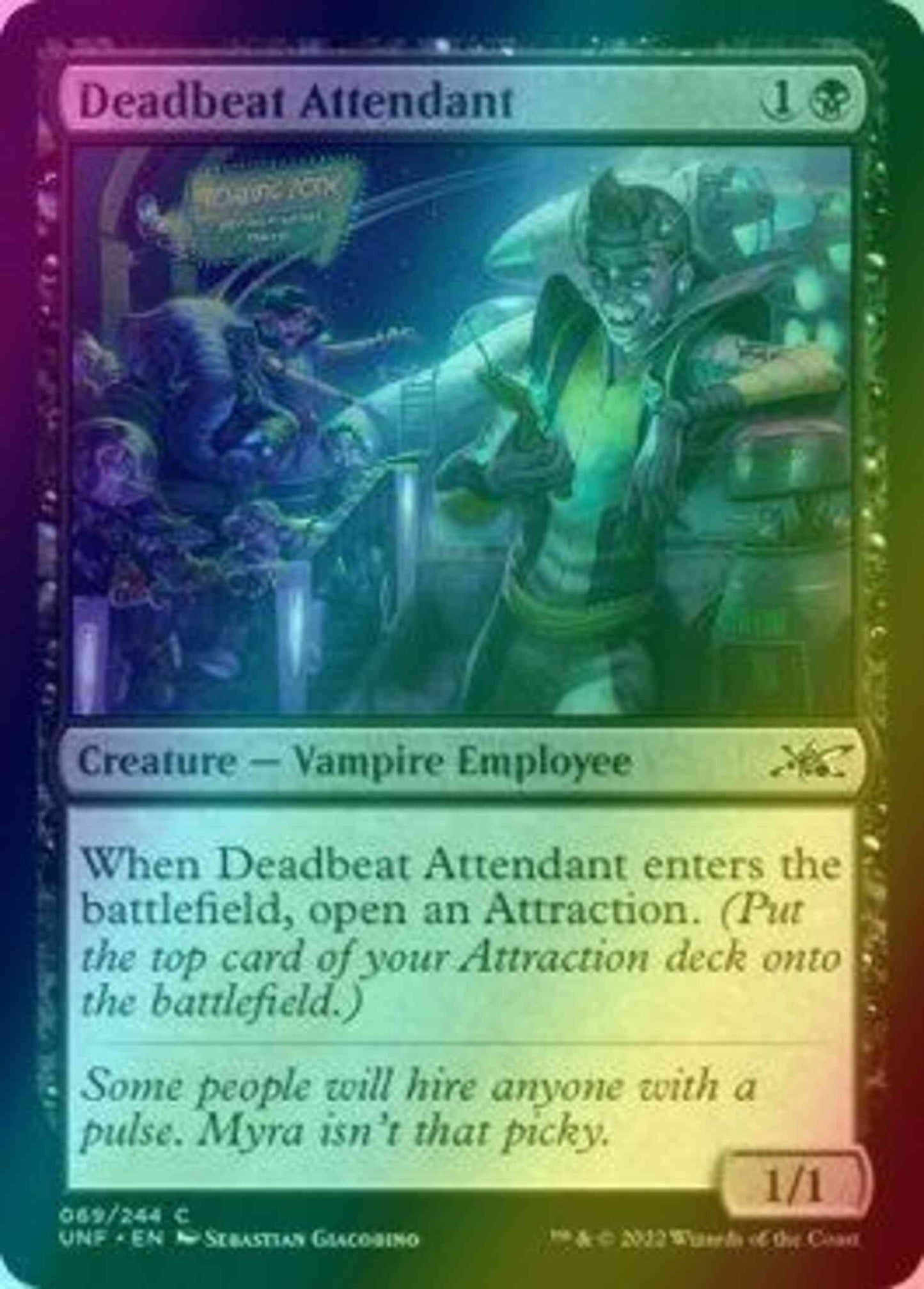 Deadbeat Attendant [69] [Unfinity] [Foil]