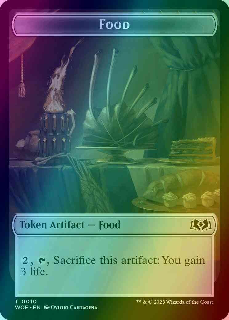 Food Token (10) // Human Token (02) [Wilds of Eldraine: Tokens] [Foil]