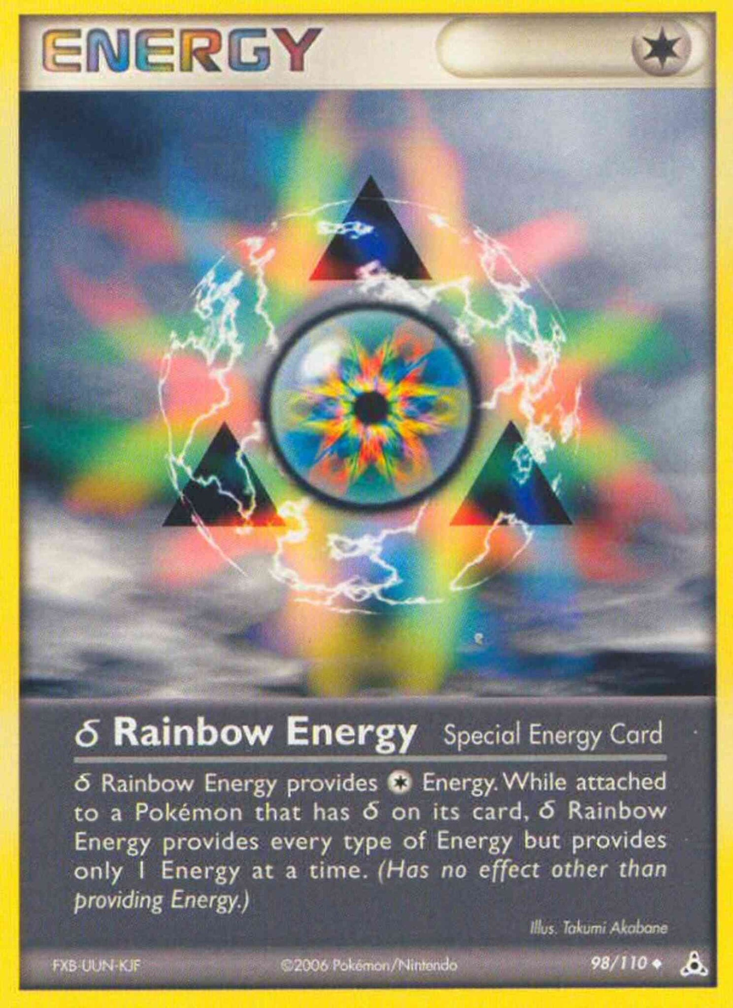 δ Rainbow Energy - 98/110 - Uncommon [ex13-98] [Non-Holo]