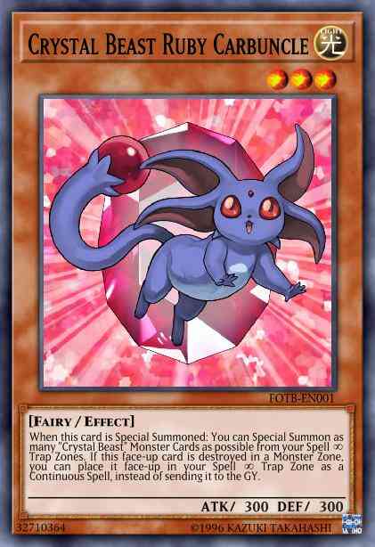Crystal Beast Ruby Carbuncle - FOTB-EN001 - Common - 1st Edition