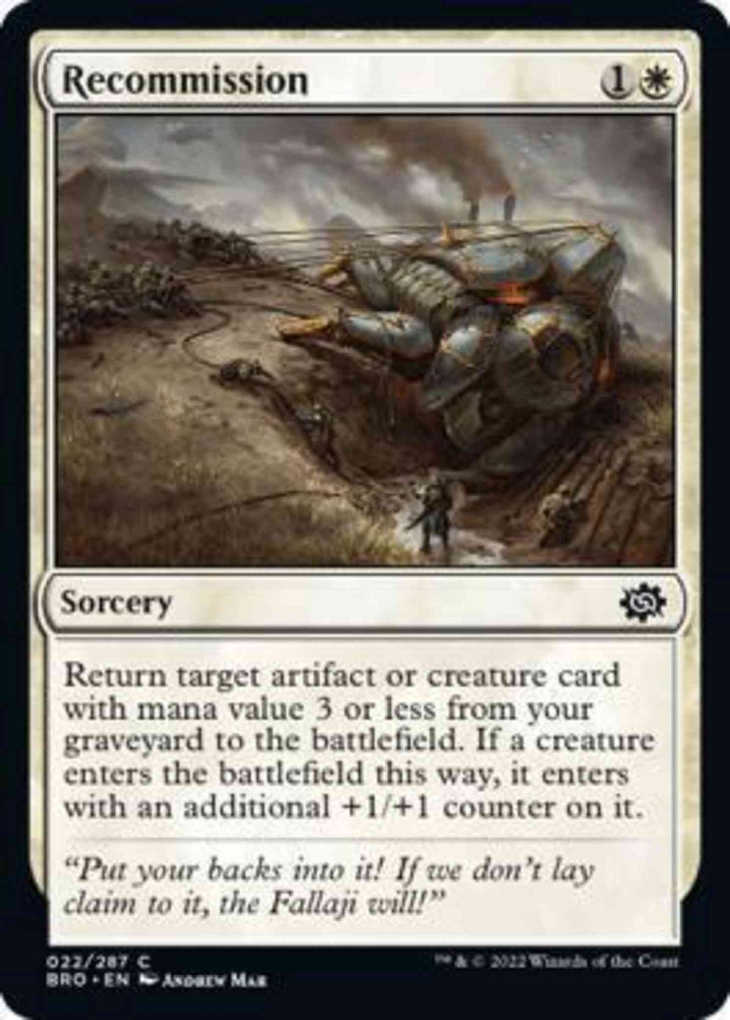 Recommission [22] [The Brothers' War] [Non-Foil]