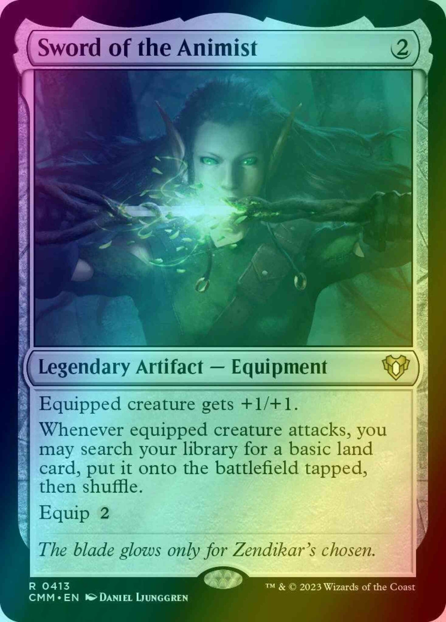 Sword of the Animist [413] [Commander Masters] [Foil]