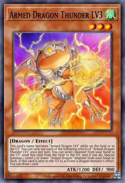 Armed Dragon Thunder LV3 - BLVO-EN004 - Super Rare - 1st Edition