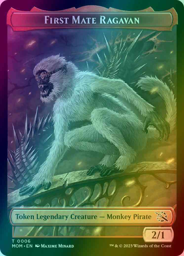 First Mate Ragavan Token (06) // Thopter Token (19) [March of the Machine: Tokens] [Foil]
