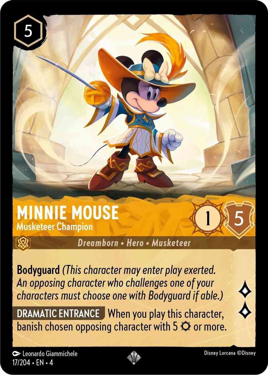 Minnie Mouse - Musketeer Champion - 17/204 [Ursula's Return] [Non-Foil]