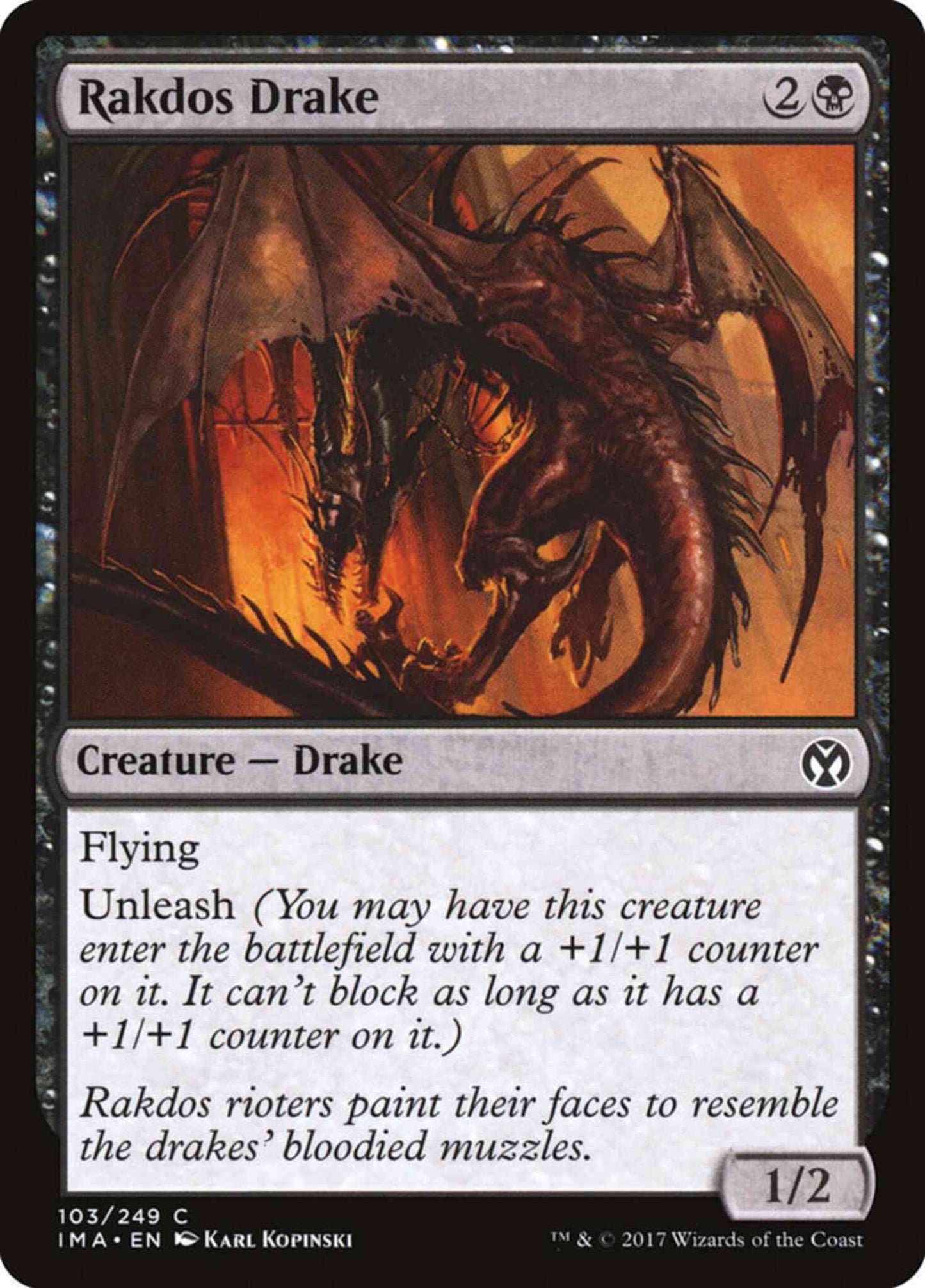 Rakdos Drake [103] [Iconic Masters] [Non-Foil]