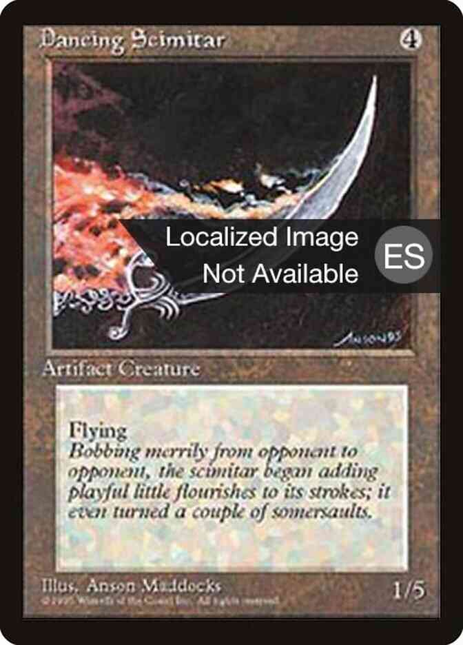 Dancing Scimitar - Spanish [313] [Fourth Edition Black Border: Spanish] [Non-Foil]