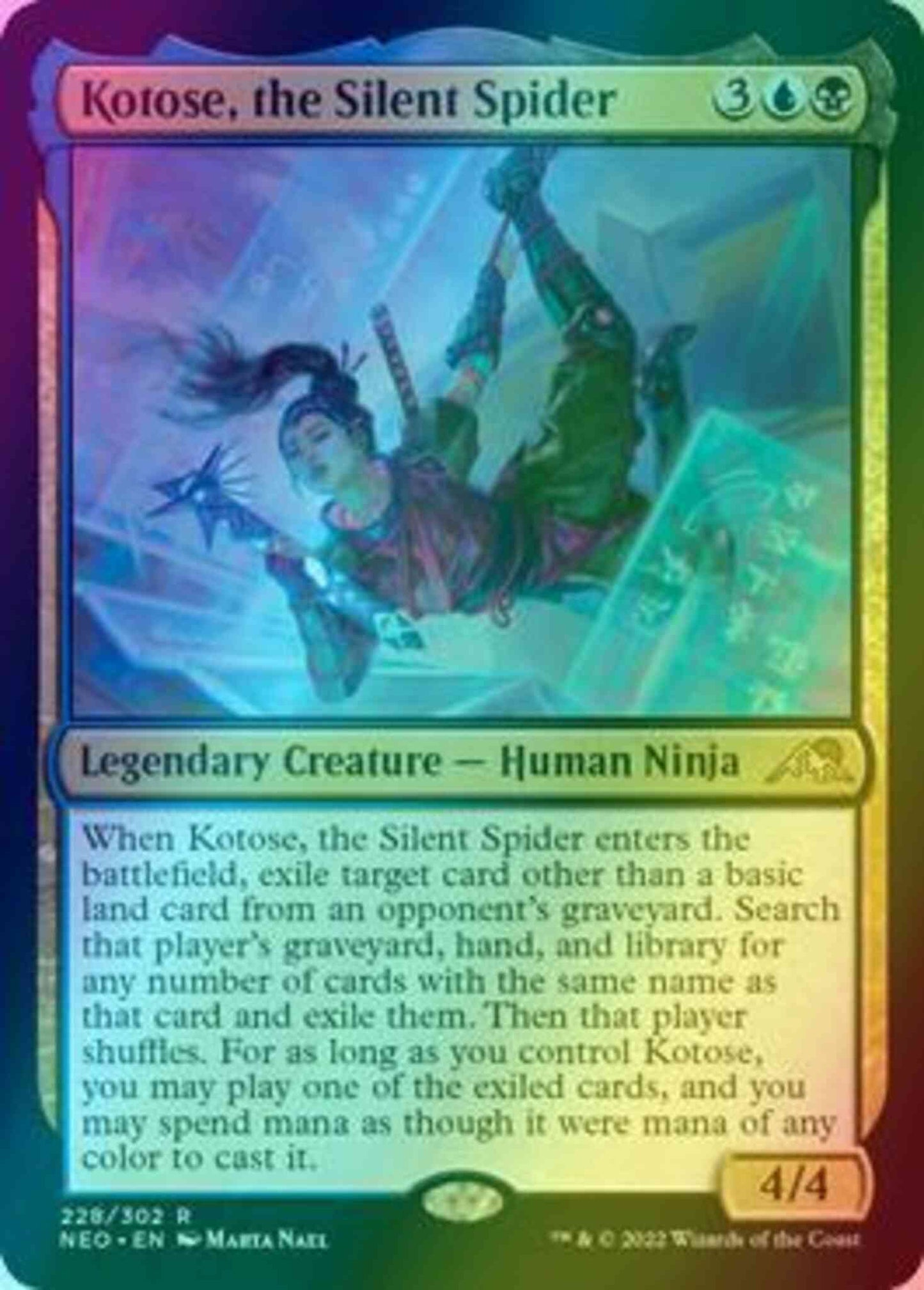 Kotose, the Silent Spider [228] [Kamigawa: Neon Dynasty] [Foil]