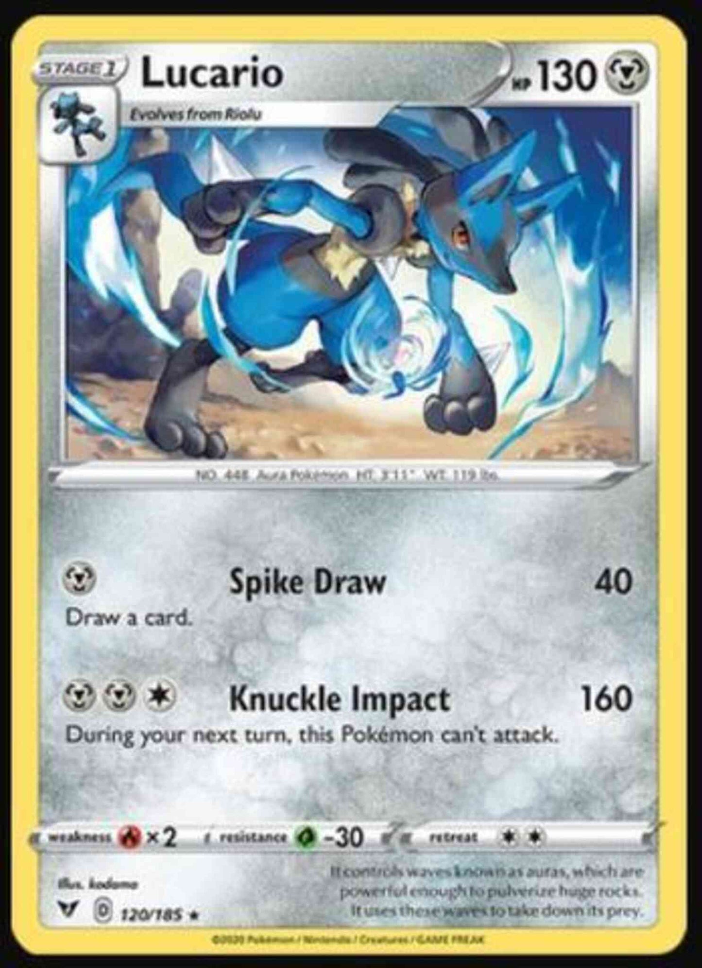 Lucario - 120/185 - Rare [swsh4-120] [Non-Holo]