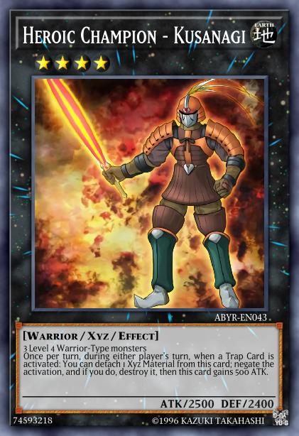 Heroic Champion - Kusanagi - ABYR-EN043 - Super Rare - 1st Edition