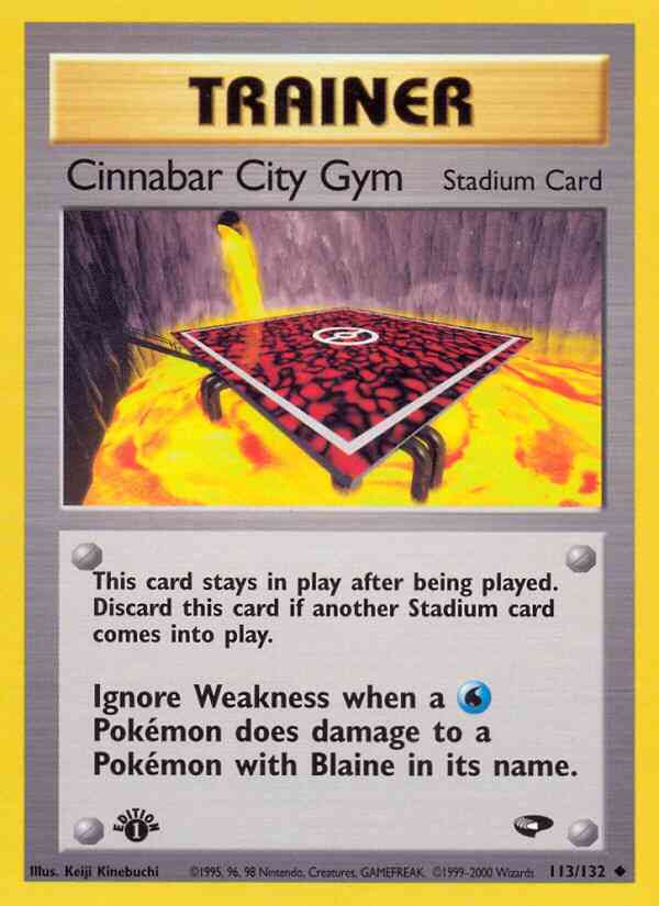 Cinnabar City Gym - 113/132 - Uncommon - 1st Edition [gym2-113] [Non-Holo]