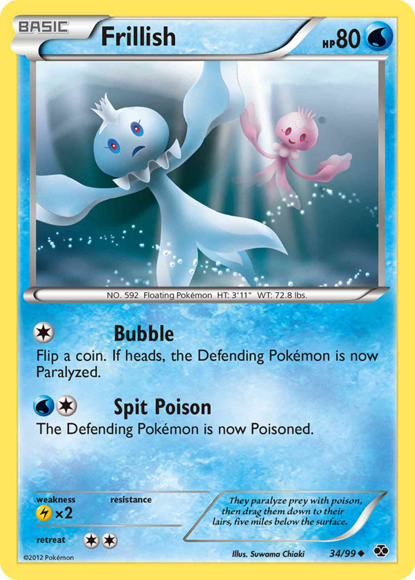 Frillish - 34/99 - Uncommon [bw4-34] [Reverse Holo]