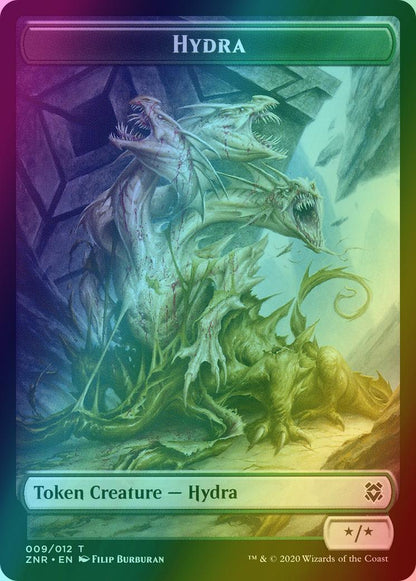 Cat Beast Token (03) // Hydra Token (09) [Zendikar Rising Tokens] [Foil]