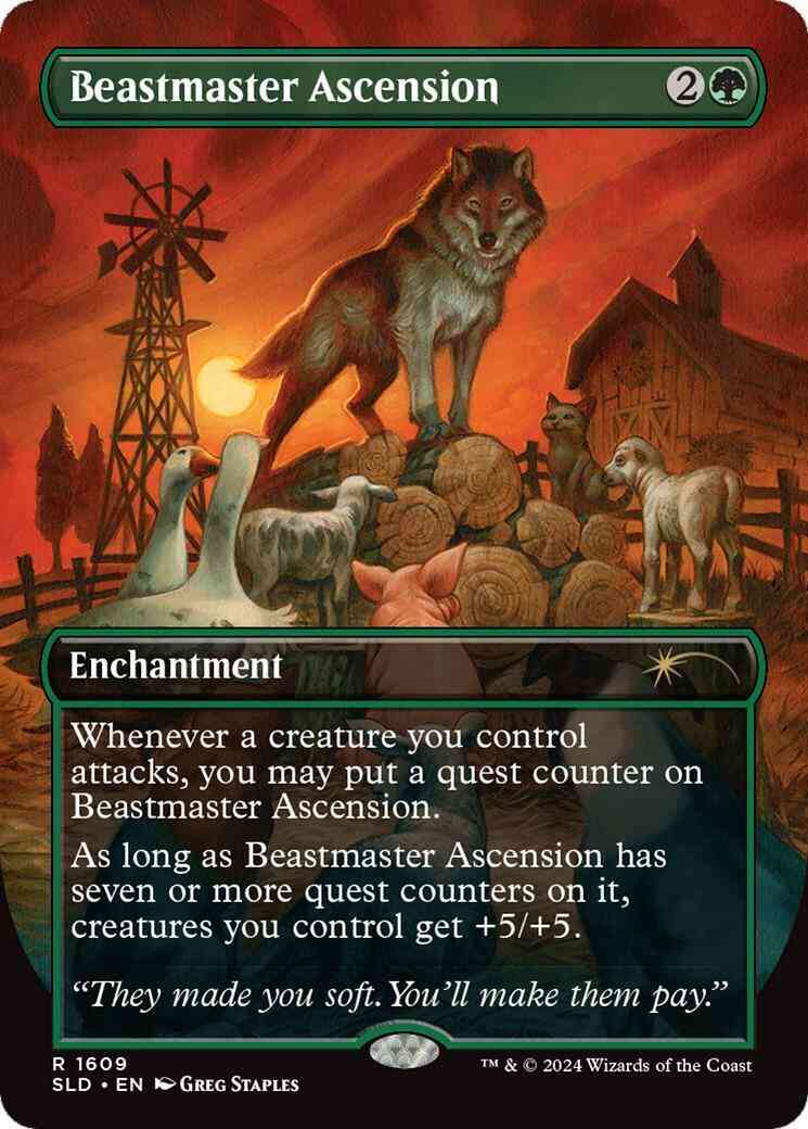 Beastmaster Ascension [1609] [Borderless] [Not a Wolf] [Secret Lair Drop] [Foil]