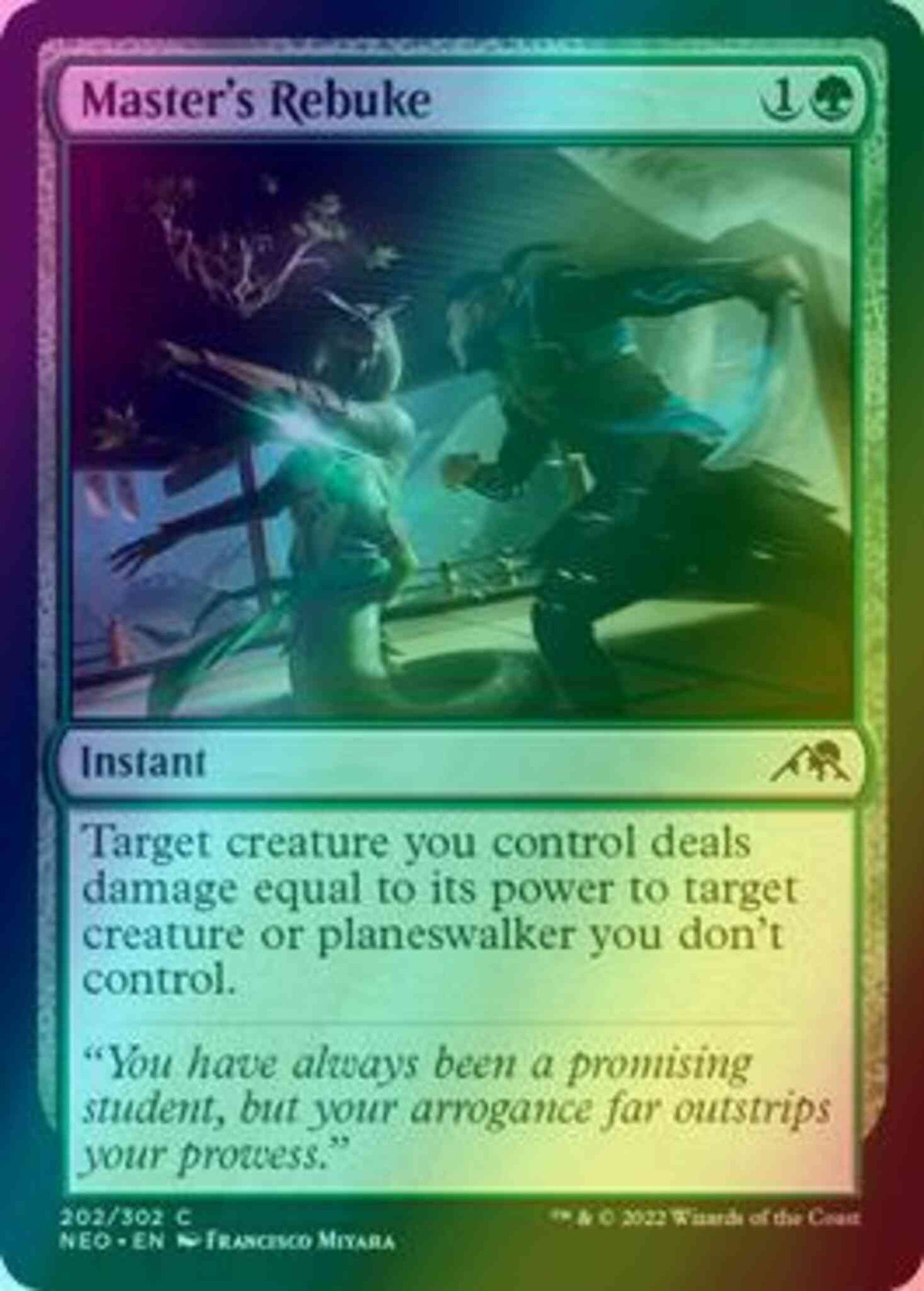 Master's Rebuke [202] [Kamigawa: Neon Dynasty] [Foil]