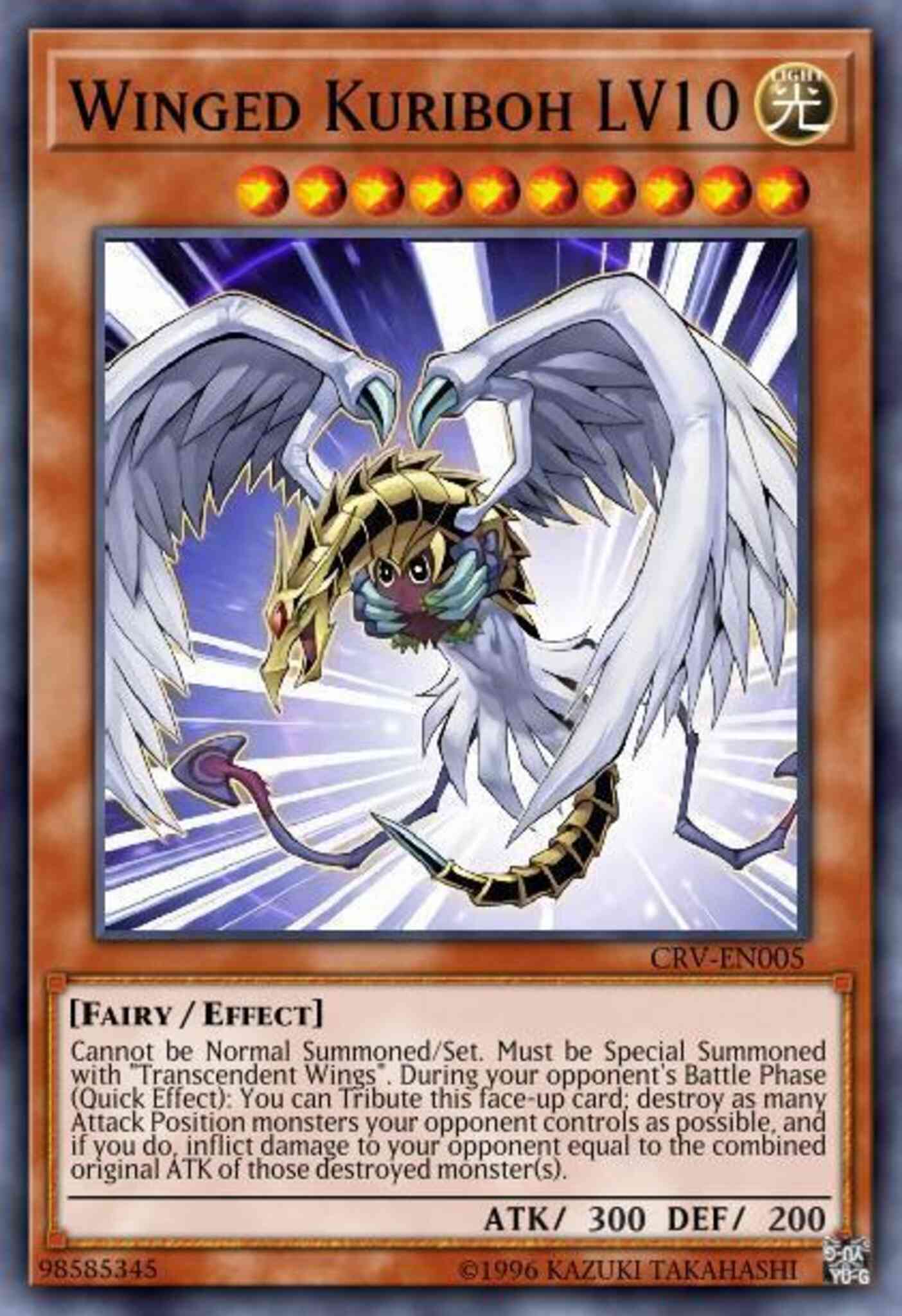 Winged Kuriboh LV10 - CRV-EN005 - Ultra Rare - 1st Edition