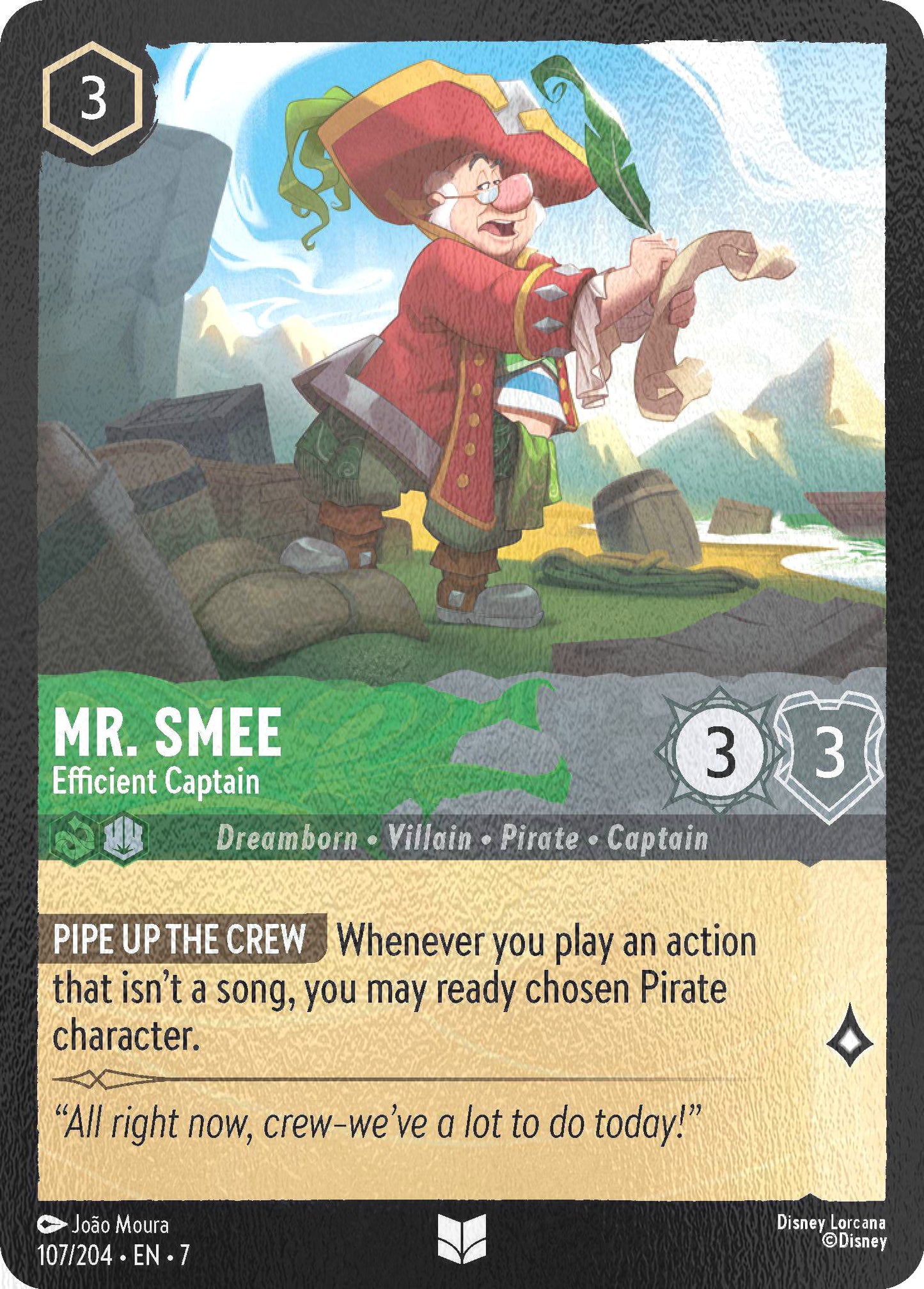 Mr. Smee - Efficient Captain - 107/204 [Archazia's Island] [Cold Foil]