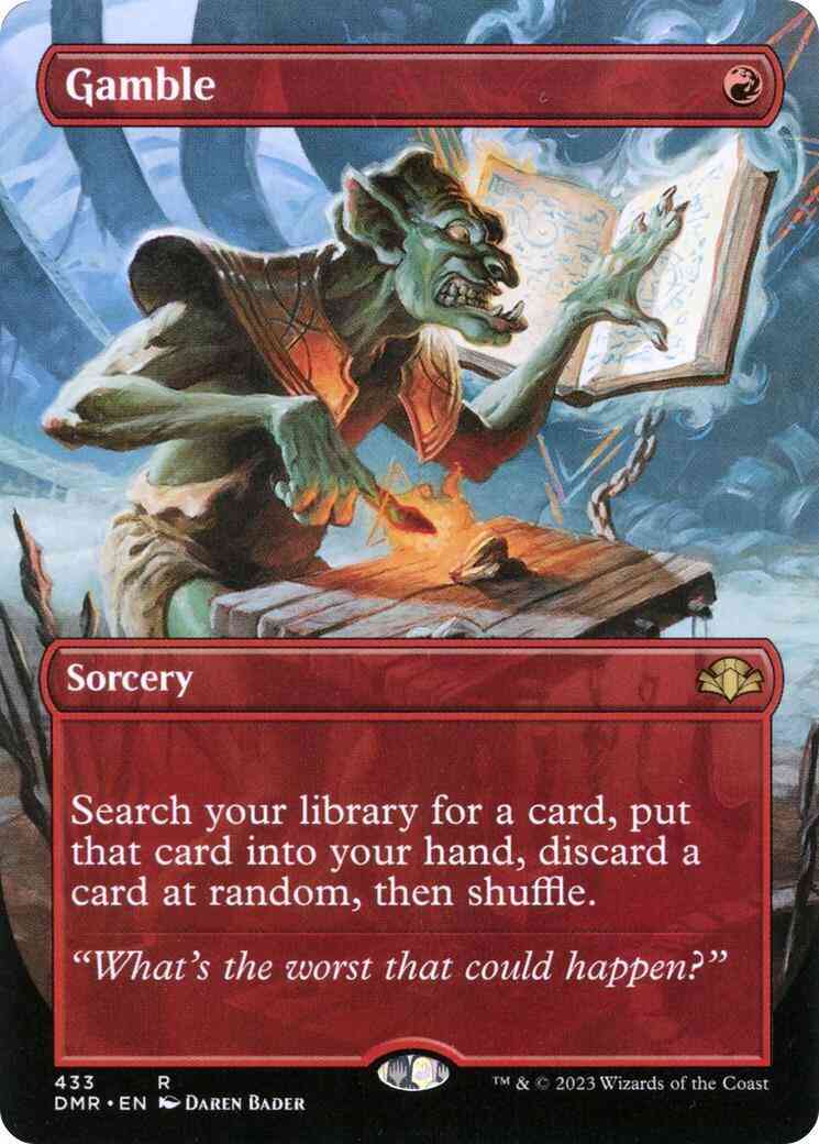 Gamble [433] [Borderless] [Dominaria Remastered] [Non-Foil]