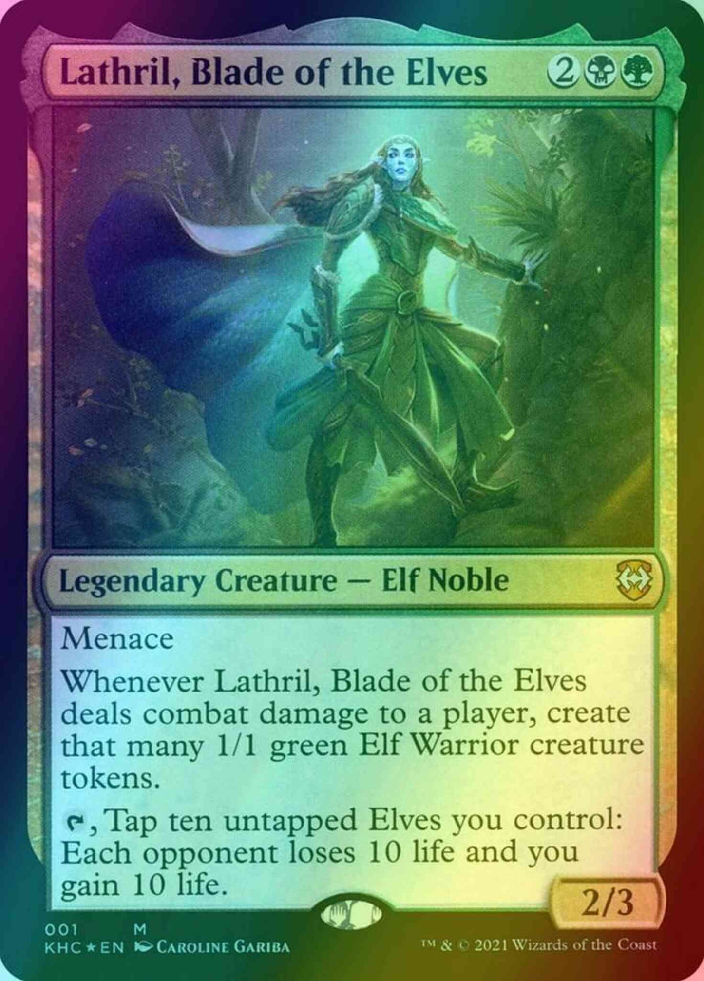 Lathril, Blade of the Elves [1] [Kaldheim Commander] [Foil]