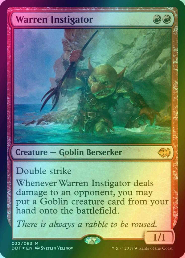 Warren Instigator [32] [Duel Decks Merfolk vs Goblins] [Foil]