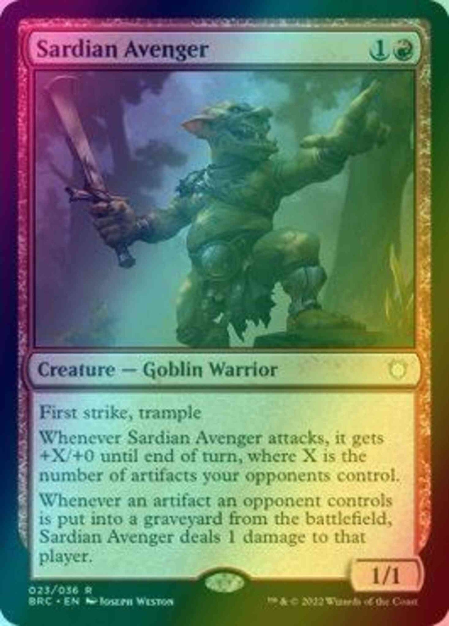 Sardian Avenger [23] [The Brothers' War: Commander] [Foil]