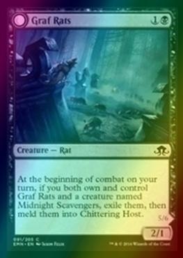 Graf Rats // Chittering Host [91a] [A] [Eldritch Moon] [Foil]