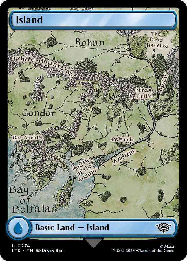 Island [274] [Full Art] [Map Lands] [The Lord of the Rings: Tales of Middle-earth] [Non-Foil]