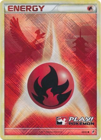 Fire Energy - 89/95 - Promotional - Crosshatch Holo 2011 Player Rewards [Reverse Holo]