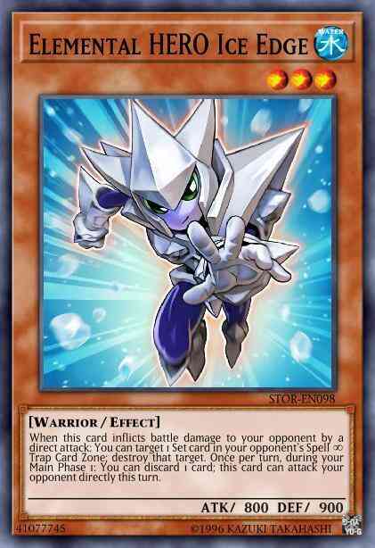 Elemental HERO Ice Edge - STOR-EN098 - Super Rare - 1st Edition