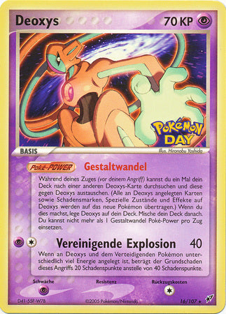Deoxys - 16/107 - Promo - German [Pokémon Day] [EX8MSP-16] [Non-Holo]