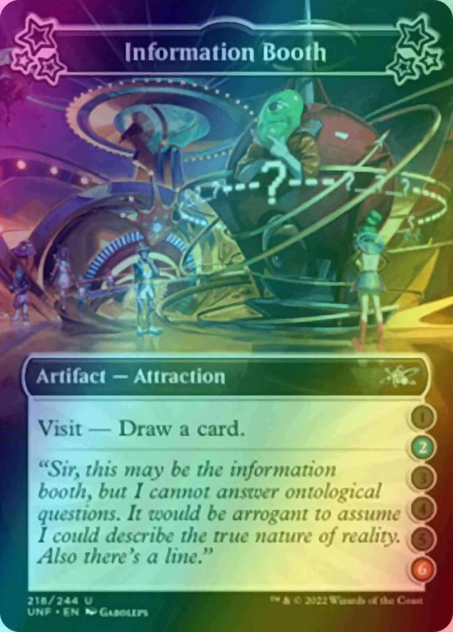 Information Booth (2/6) [218a] [Borderless] [Unfinity] [Foil]