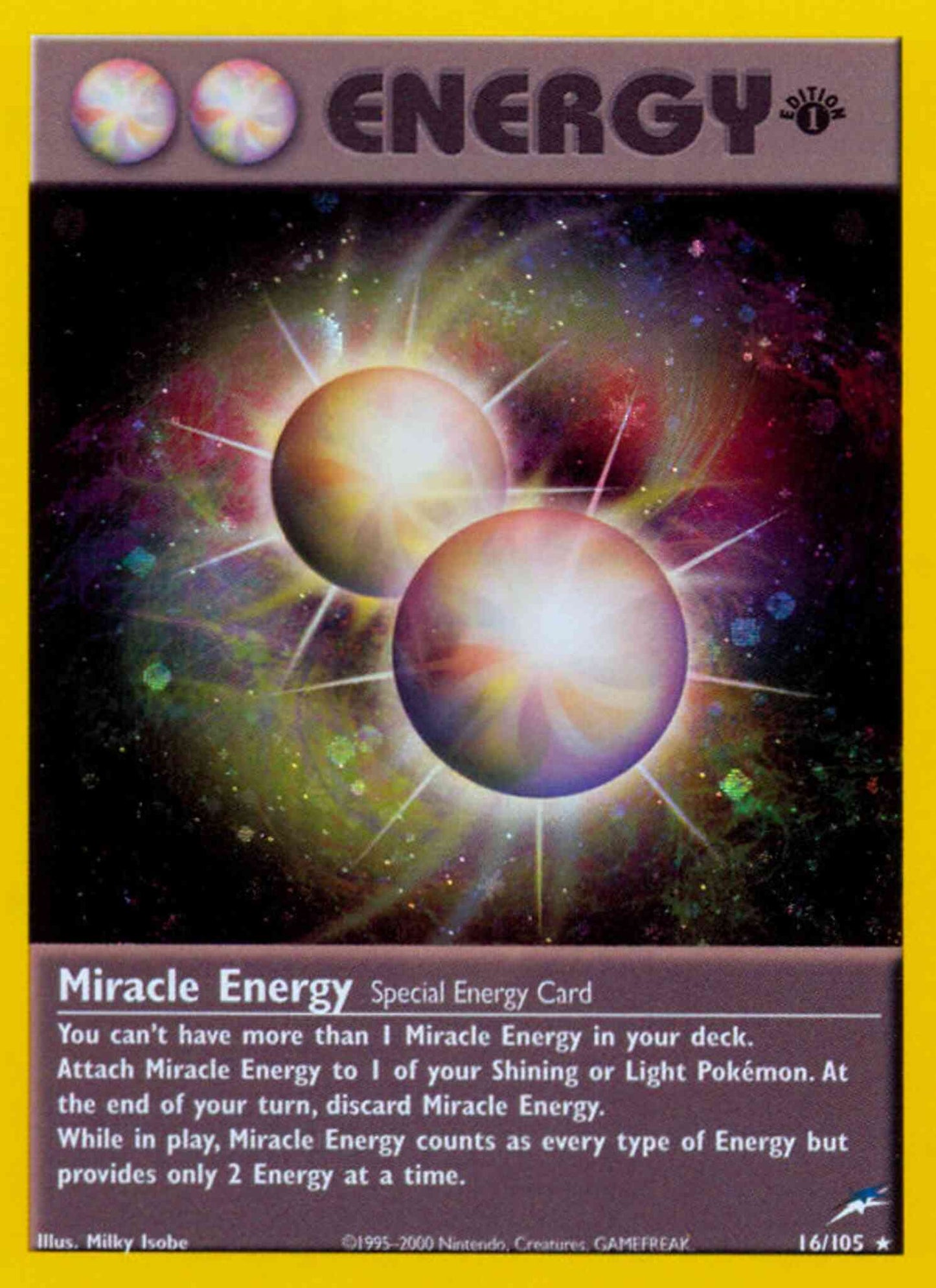 Miracle Energy - 16/105 - Rare - 1st Edition [neo4-16] [Holo]