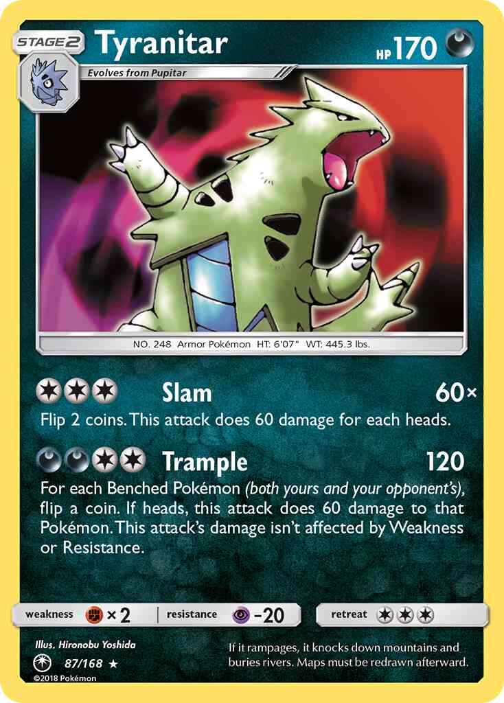 Tyranitar - 87/168 - Rare Holo [sm7-87] [Reverse Holo]