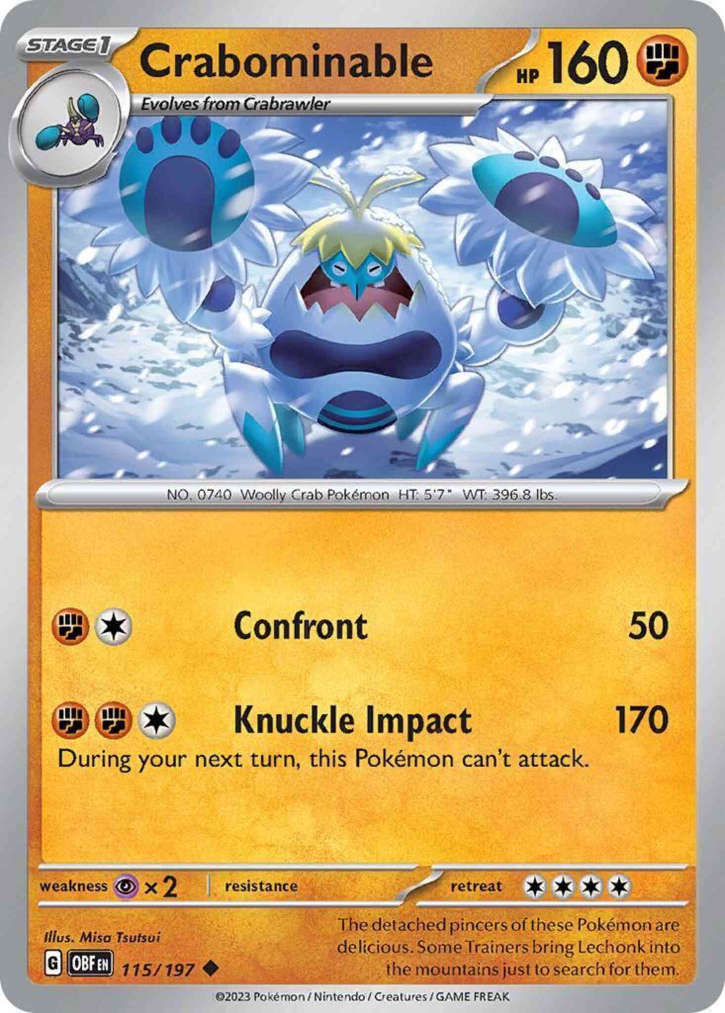 Crabominable - 115/197 - Uncommon [sv03-115] [Non-Holo]