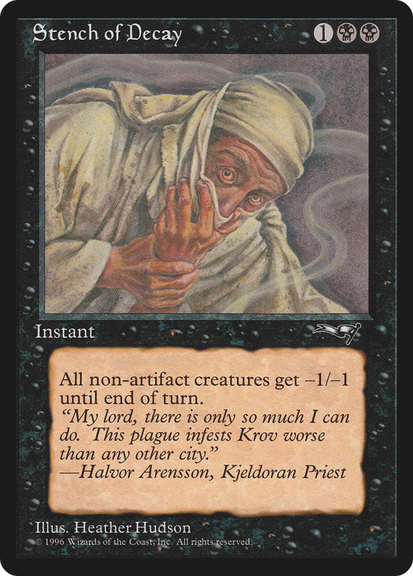Stench of Decay [Covering Mouth] [61b] [Alliances] [Non-Foil]