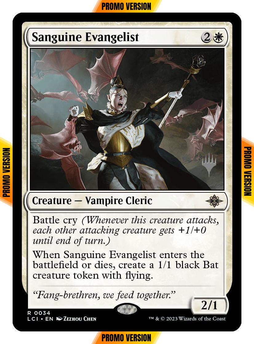 Sanguine Evangelist [34p] [Promo Pack] [The Lost Caverns of Ixalan: Promos] [Non-Foil]
