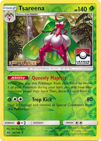 Tsareena - 20/149 - Promo [League] [3rd Place] [SM1MSP-20] [Reverse Holo]